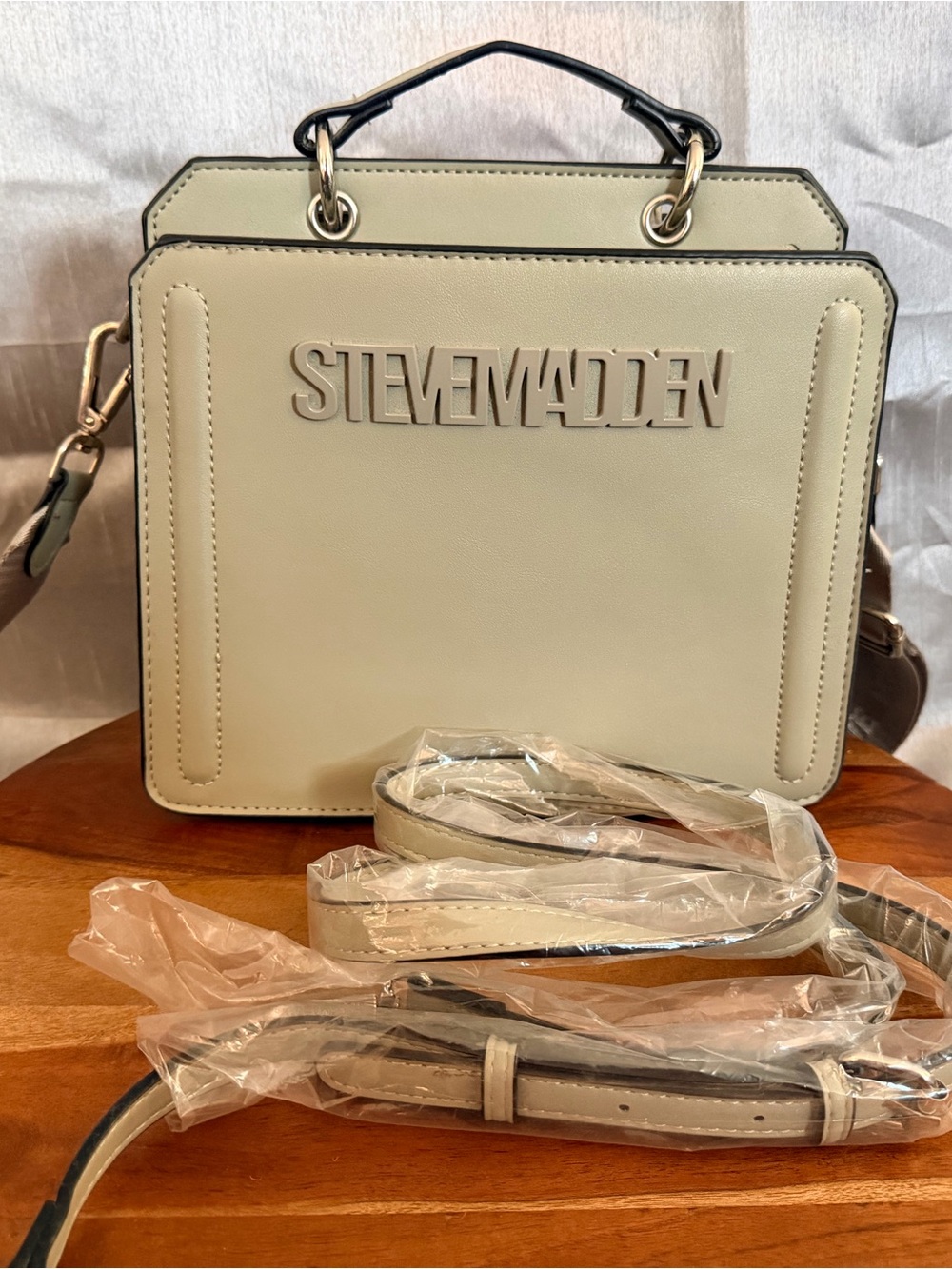 Steve Madden Olive Green Top-Handle Crossbody with 2 Detachable Straps
